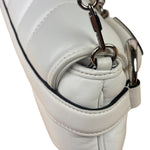 Gucci White Leather Horsebit Shoulder Bag