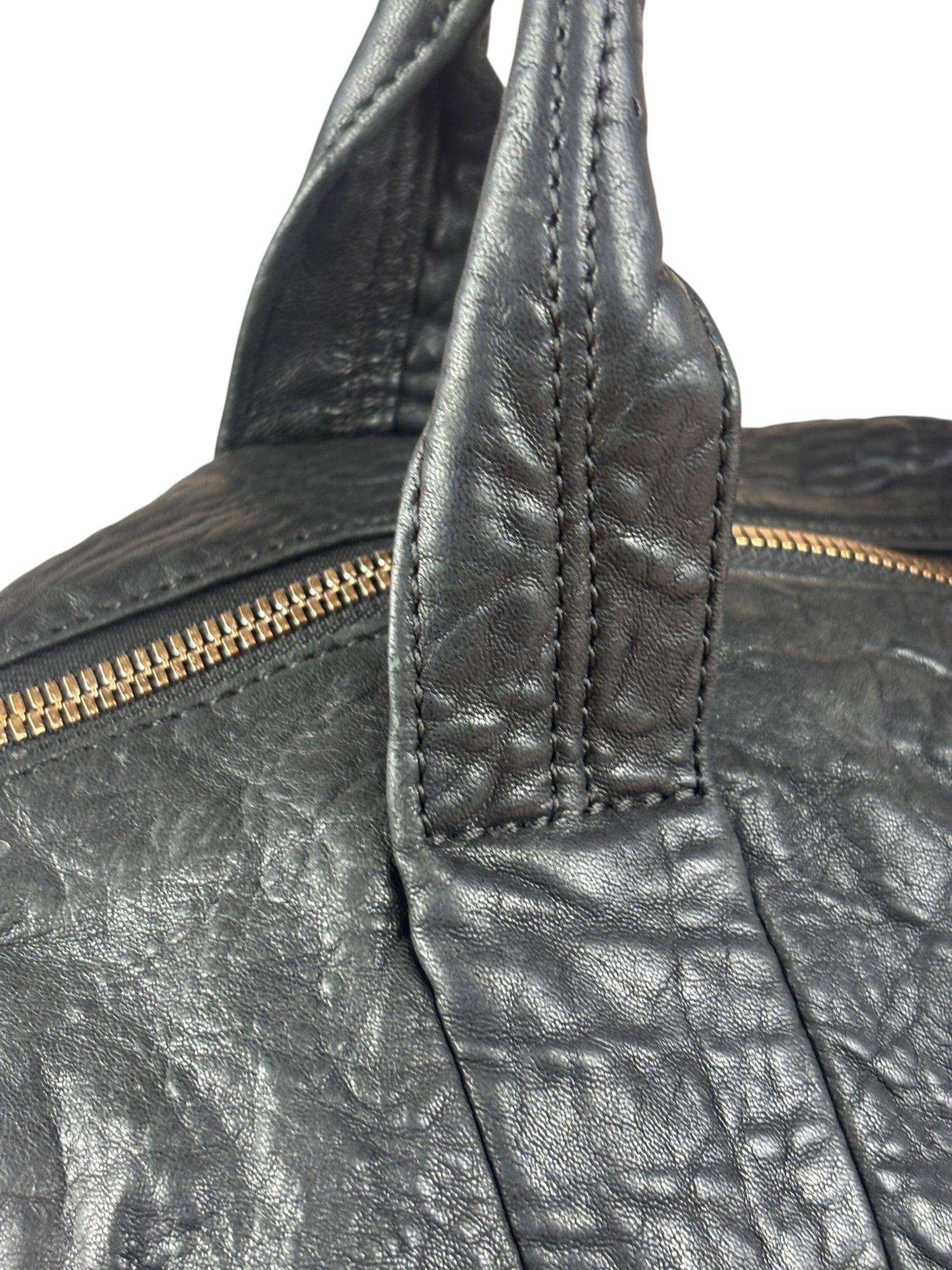 Alexander Wang Black Leather Rocco Duffel Line Shoulder/HandBag