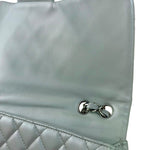 Chanel Light Sage Green Medium Classic Flap Shoulder Bag 2008
