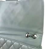 Chanel Light Sage Green Medium Classic Flap Shoulder Bag 2008