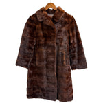 Vintage Chocolate Brown Mid Length Fur Coat