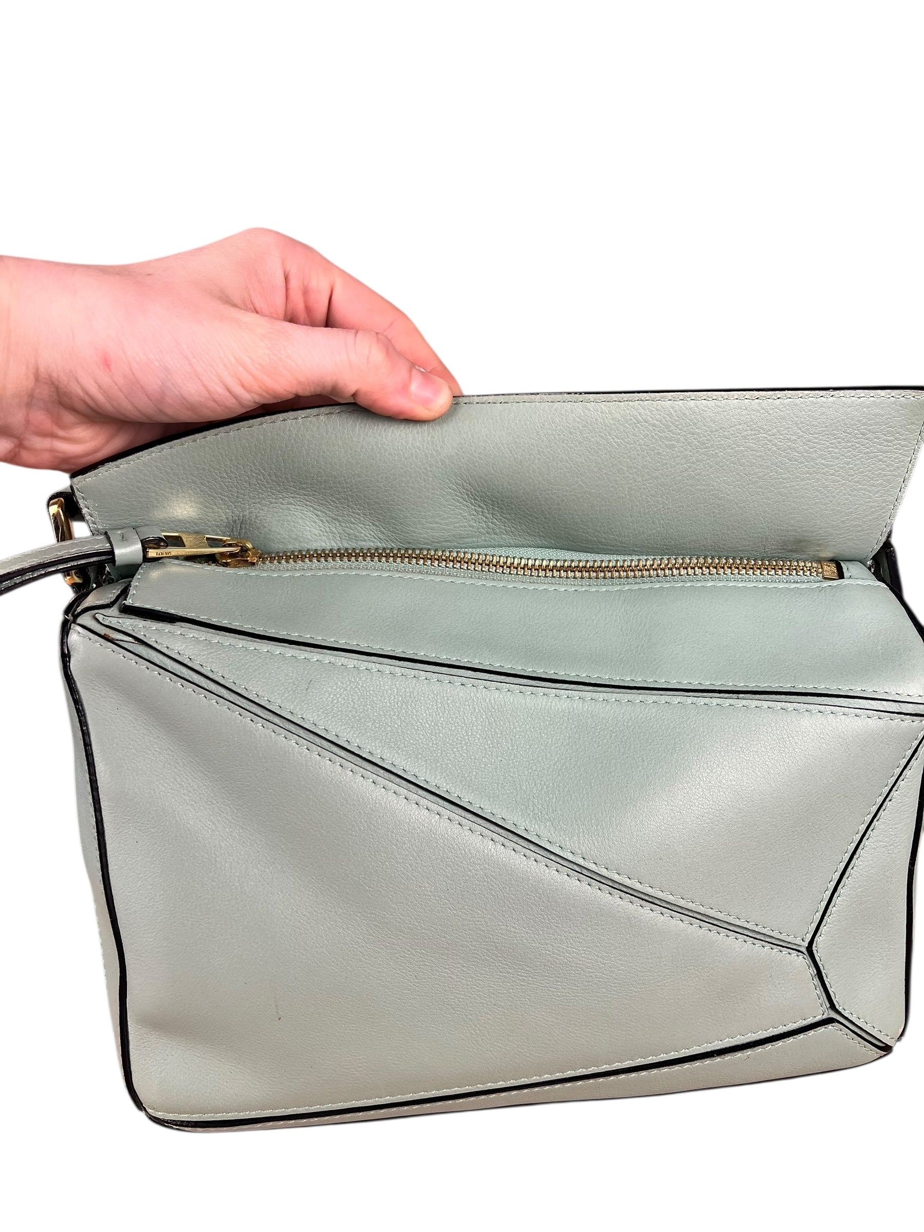 Loewe Green Medium Puzzle Bag