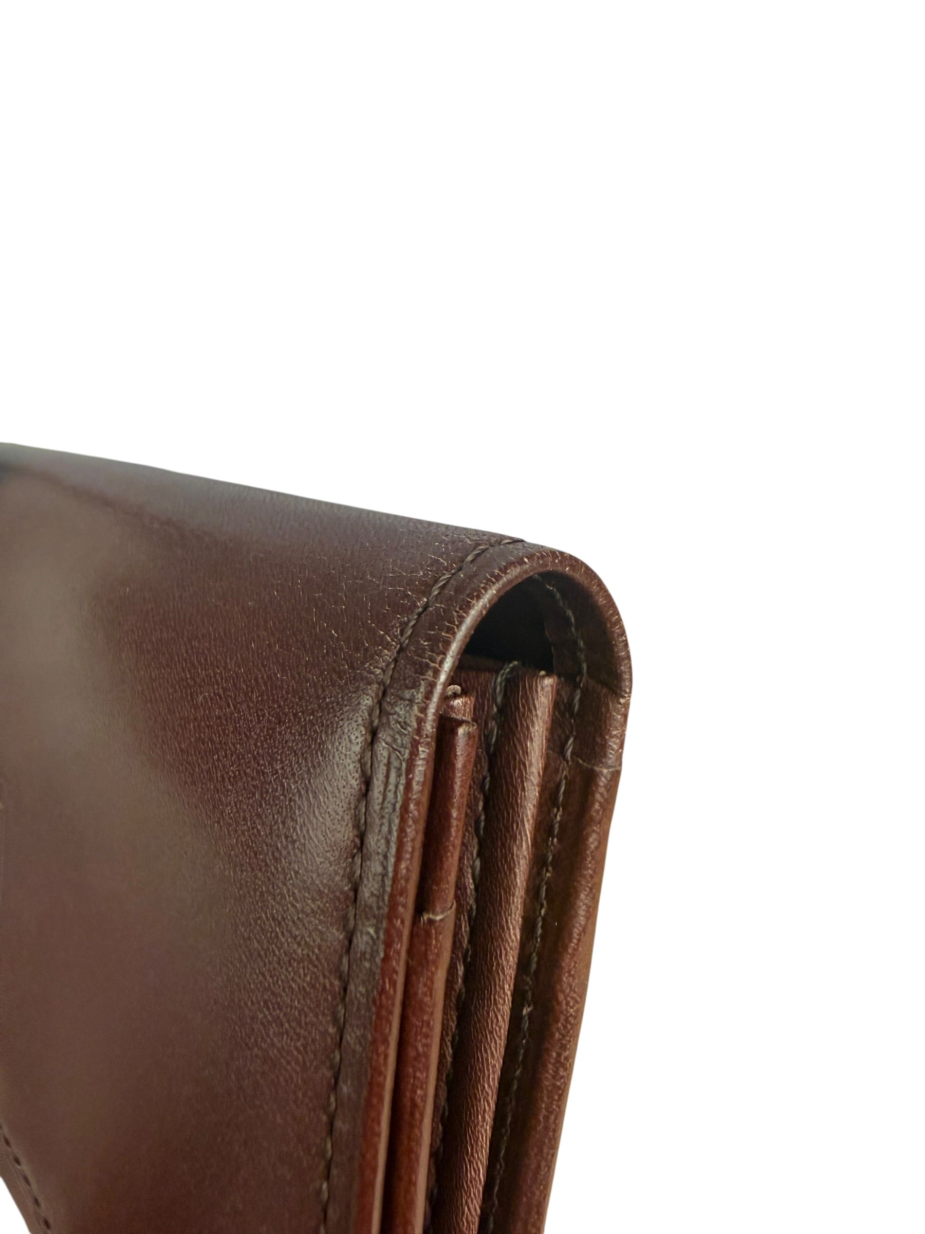 Yves Saint Laurent Red Leather Belle De Jour Flap Wallet