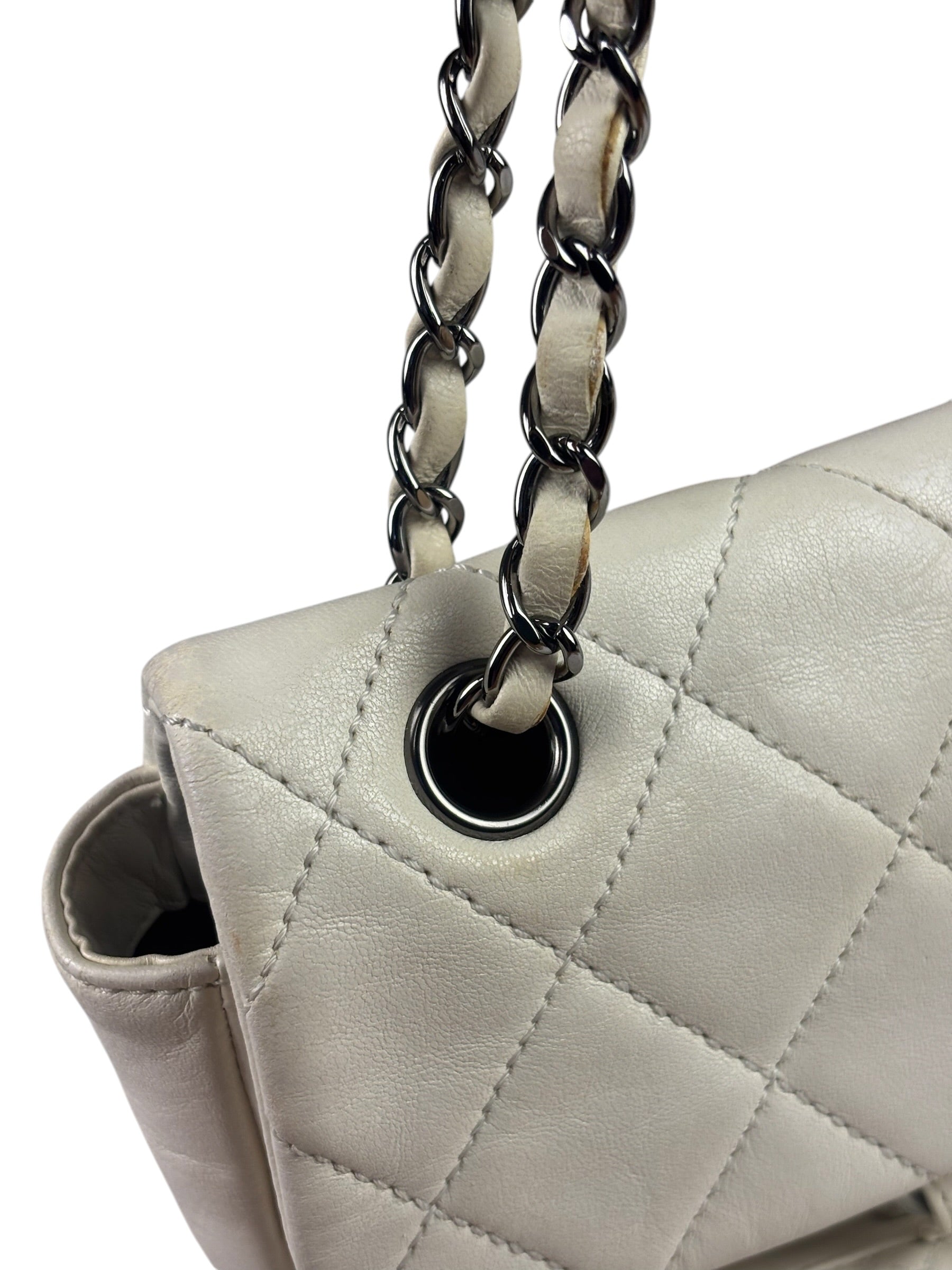 Chanel White Quilted Leather Multi-pocket Flap Bag 2007