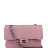 Chanel Pink Quilted Jersey Classic Flap Bag 1997