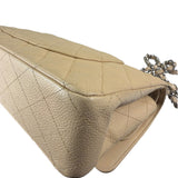 Chanel Beige Quilted Caviar Double Flap 2009