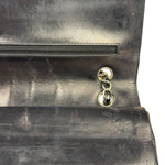 Chanel Black Patent Quilted Leather Double Flap Bag