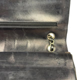 Chanel Black Patent Quilted Leather Double Flap Bag