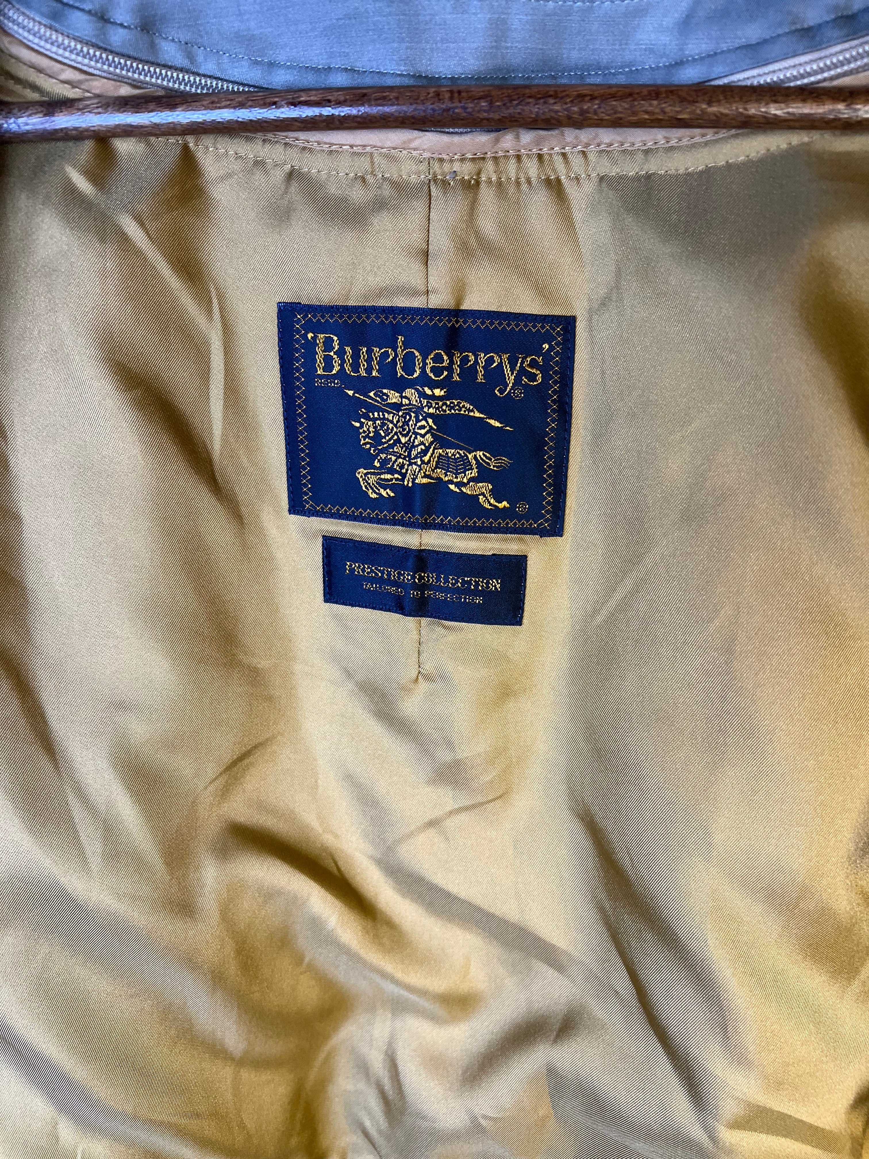 Burberry Vintage Grey Check Lined Coat