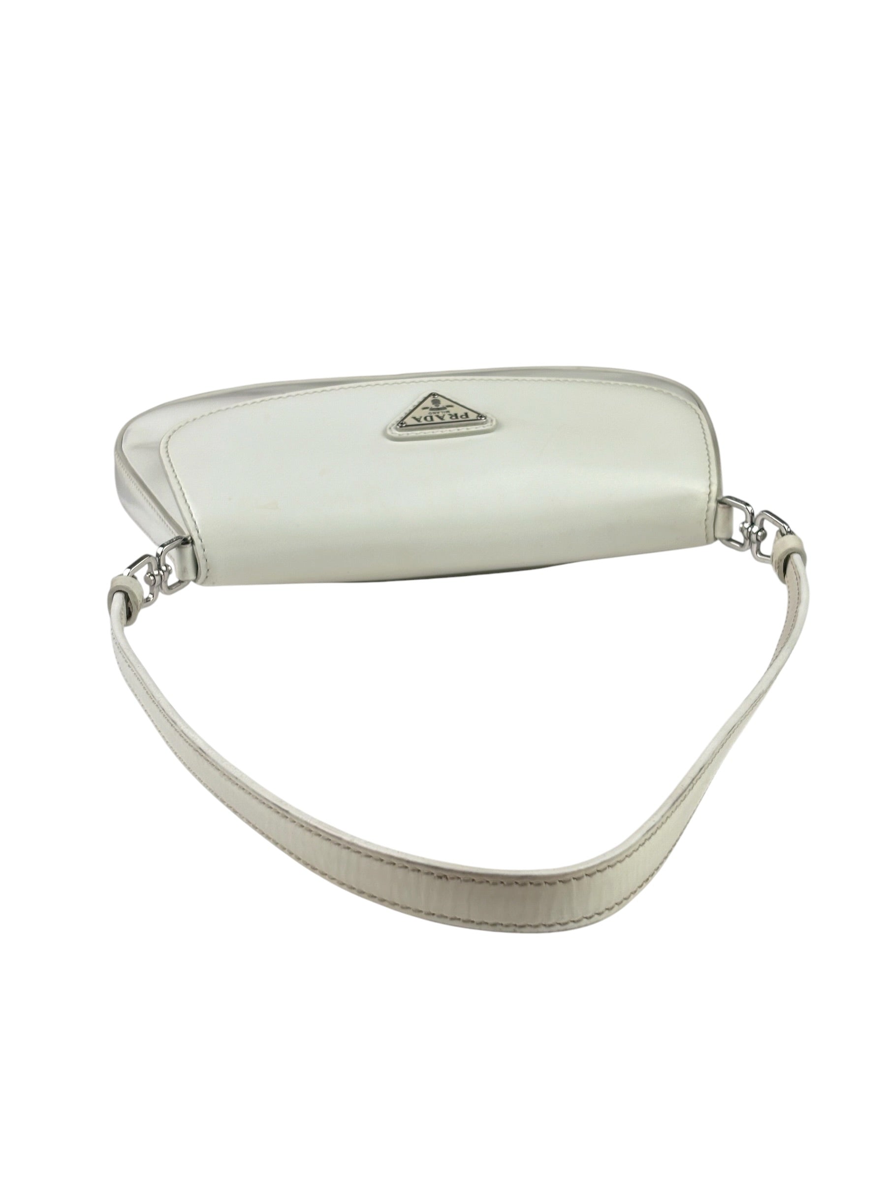 Prada White Cleo Shoulder Bag