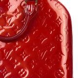 Louis Vuitton Red Vernis Alma MM Handbag
