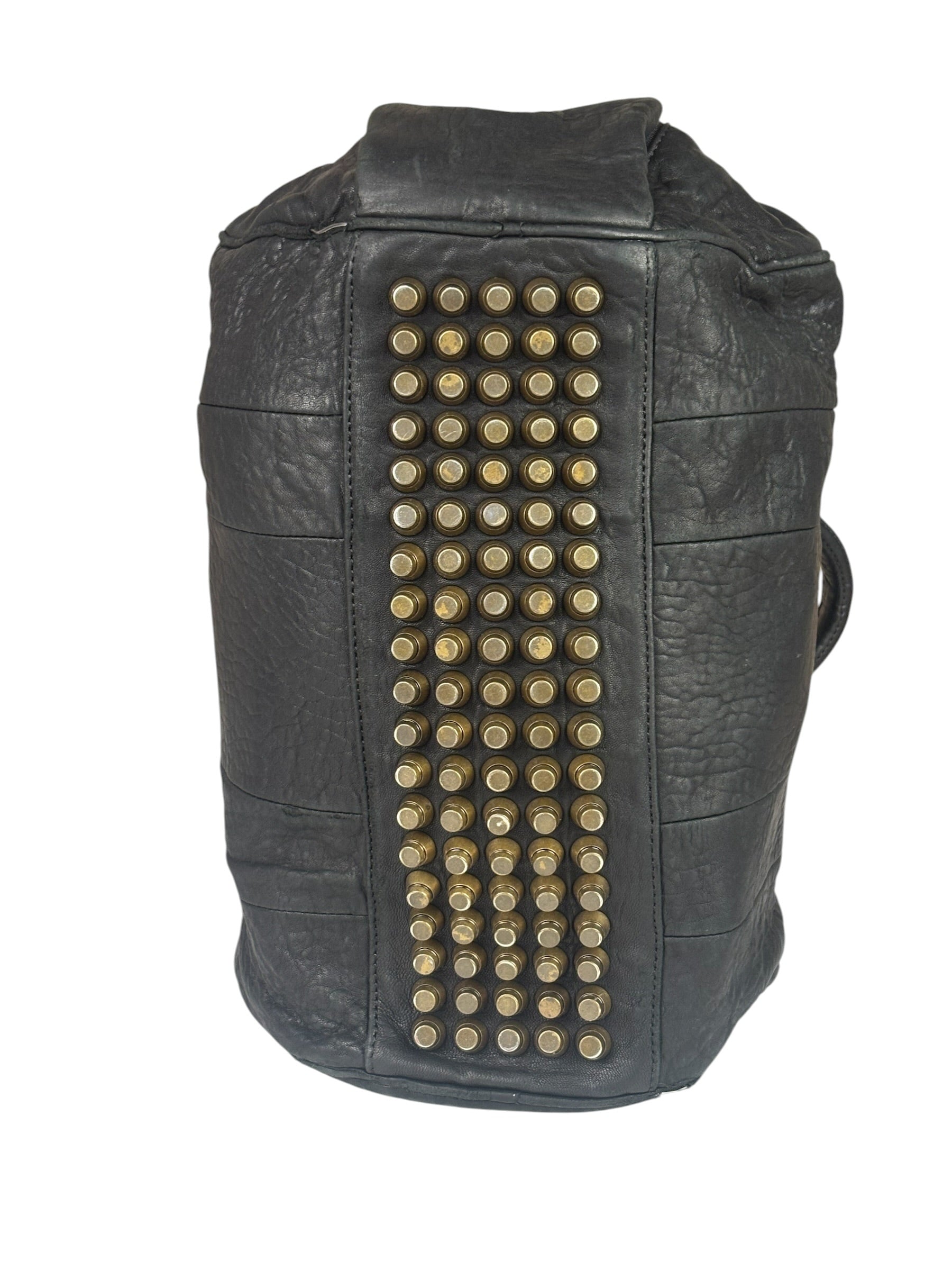 Alexander Wang Black Pebbled Leather Rocco Satchel