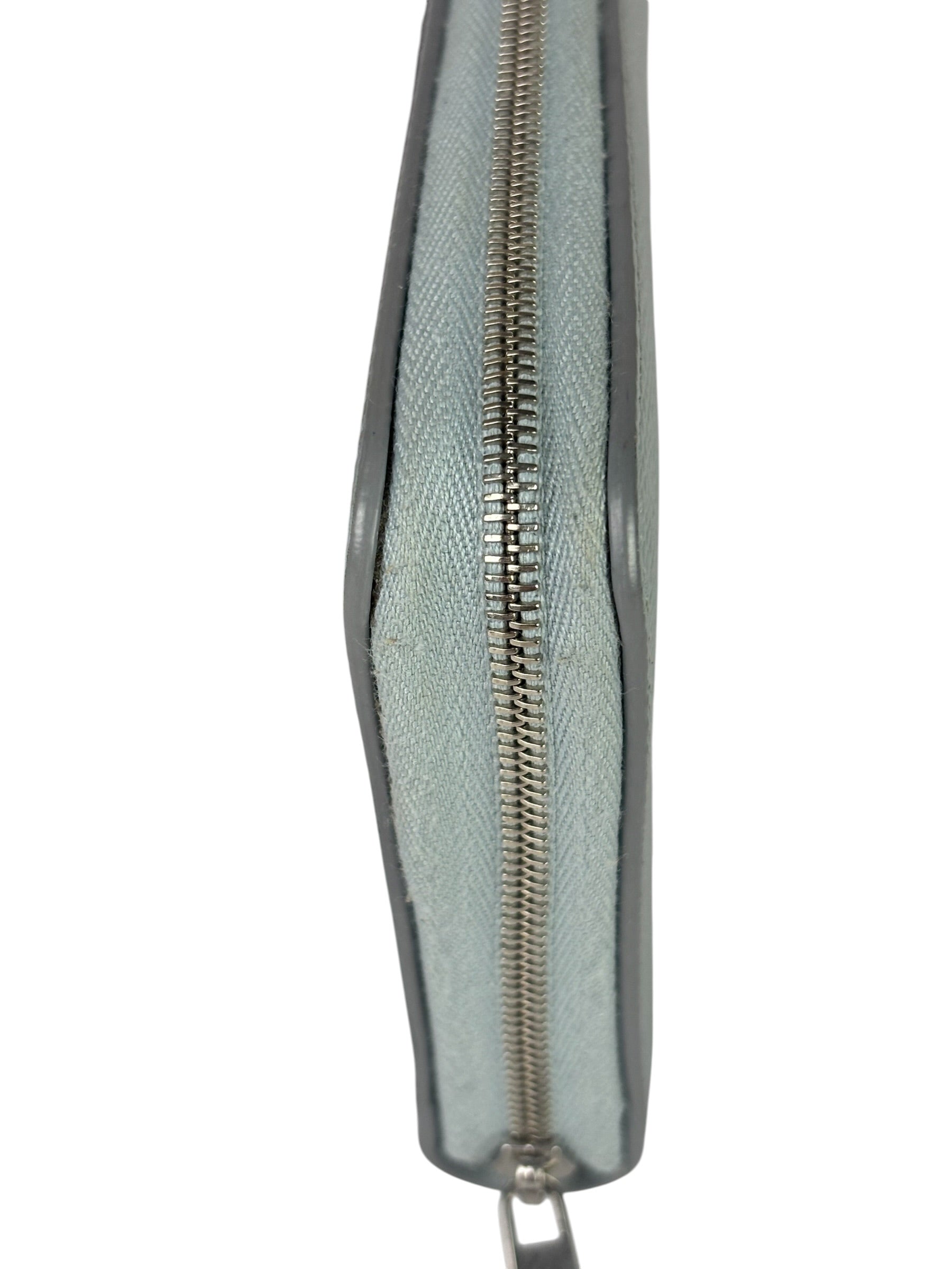 Celine Grey Leather Long Zip Around Wallet