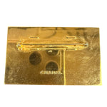 Chanel Vintage Gold-Plated Logo Nameplate Brooch Pin 1990s
