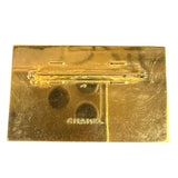 Chanel Vintage Gold-Plated Logo Nameplate Brooch Pin 1990s