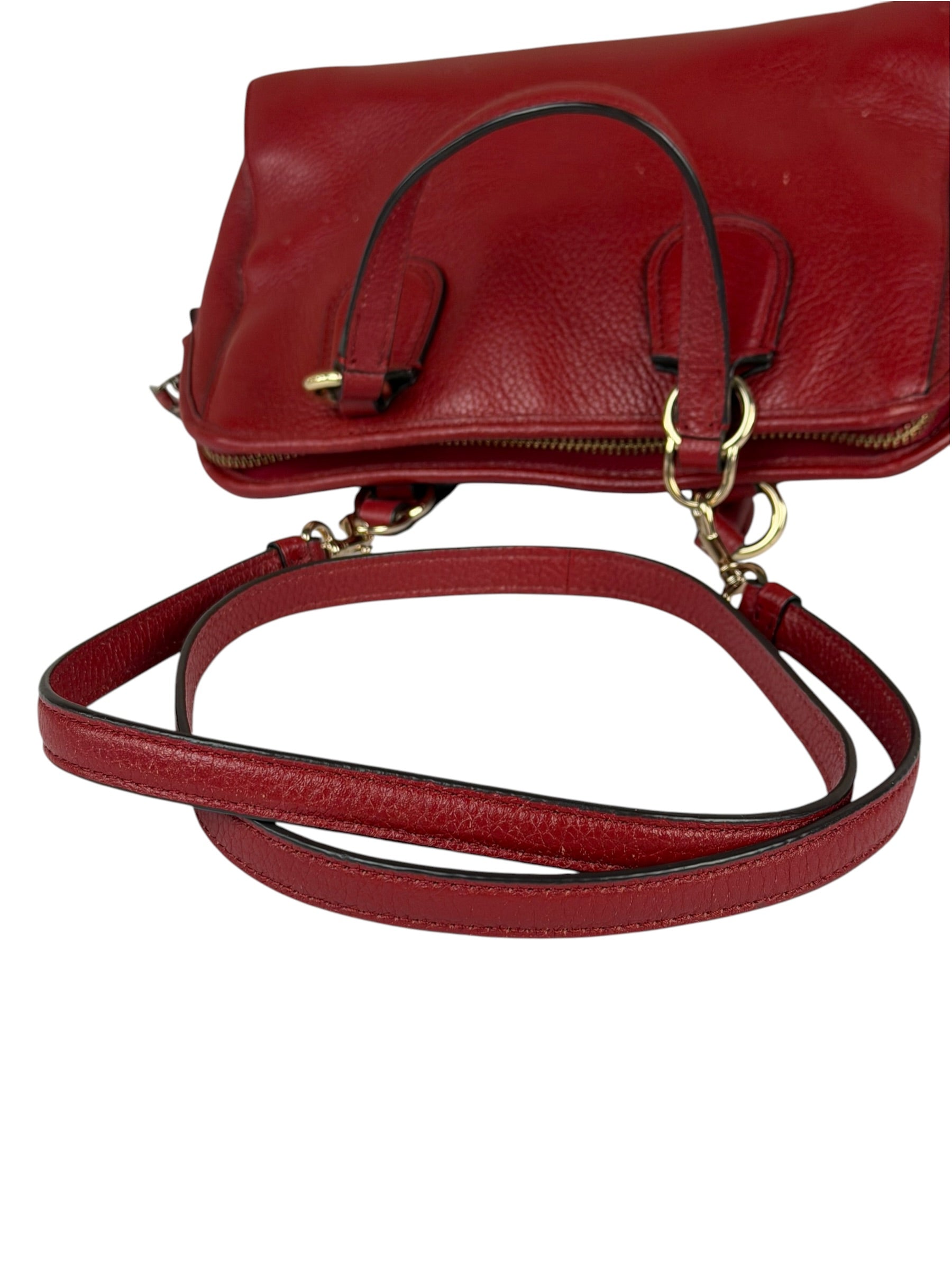 Coach Red Leather Mini Rowan Two-Way Bag