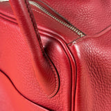 Hermes Rouge Clemence Leather Lindy 34