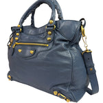 Balenciaga Mist Blue Leather Sunday City Bag