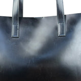 Saint Laurent Black Leather Shopping Tote Bag