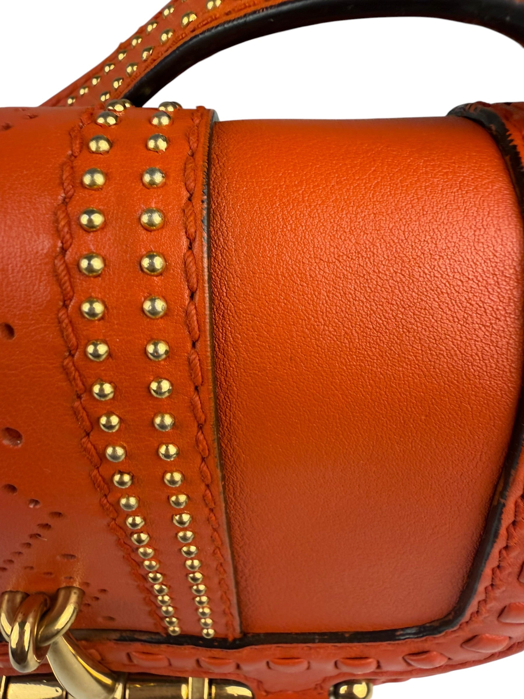 Gucci Orange Leather Snaffle Shoulder Bag