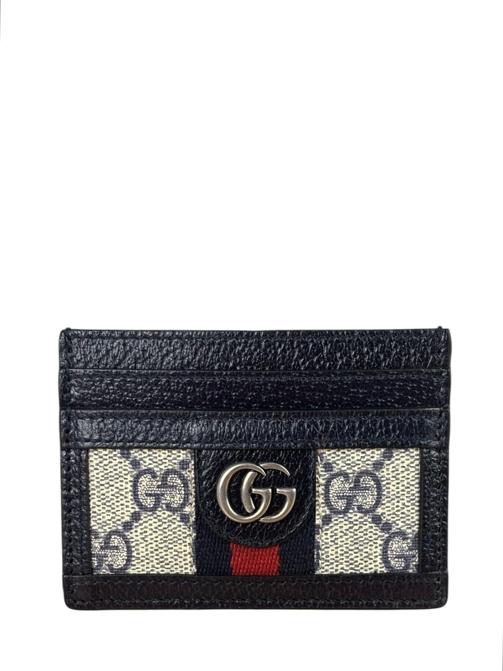 Gucci Navy Leather Ophidia Card Holder