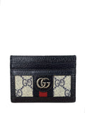 Gucci Navy Leather Ophidia Card Holder