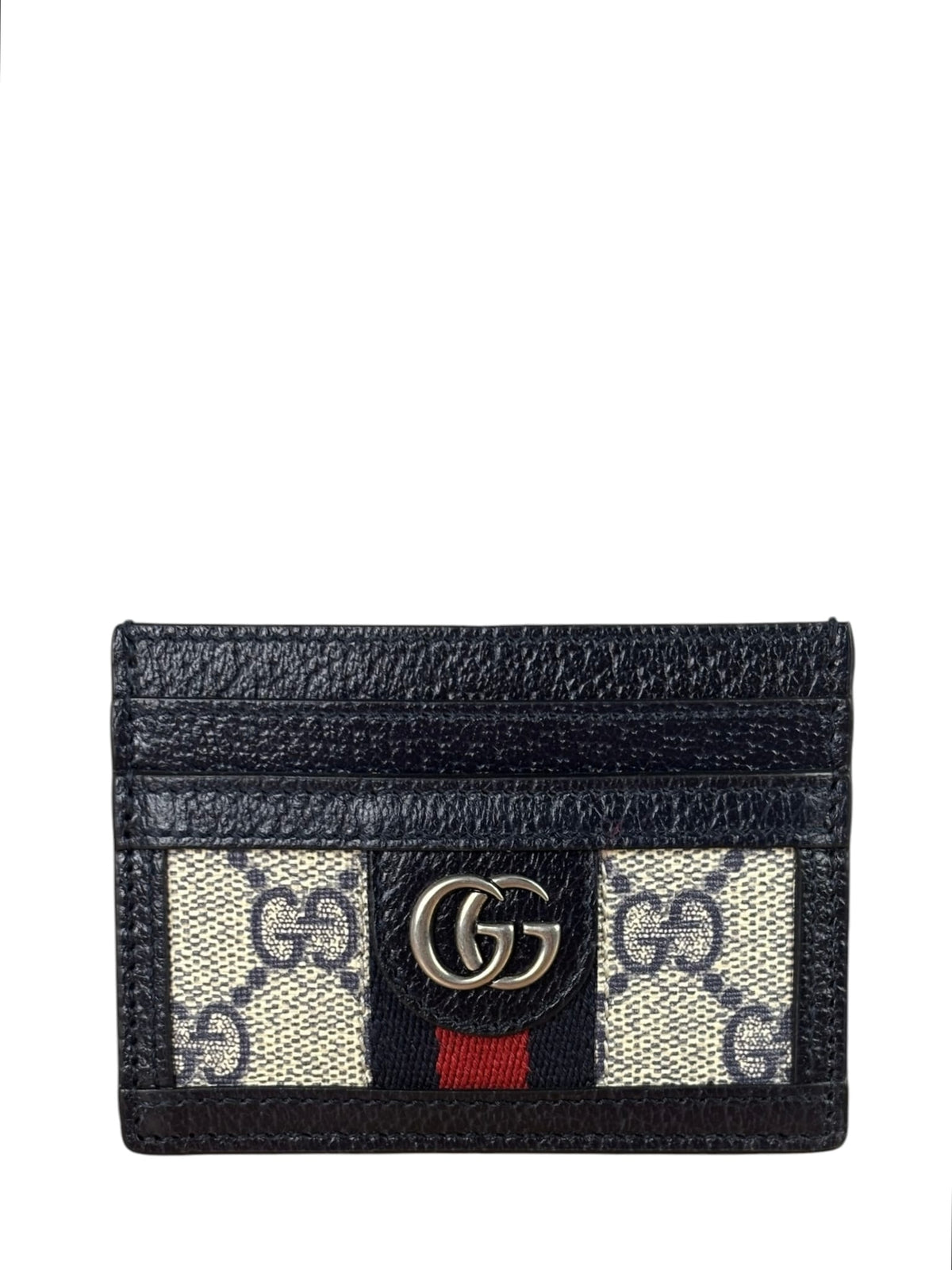 Gucci Navy Leather Ophidia Card Holder