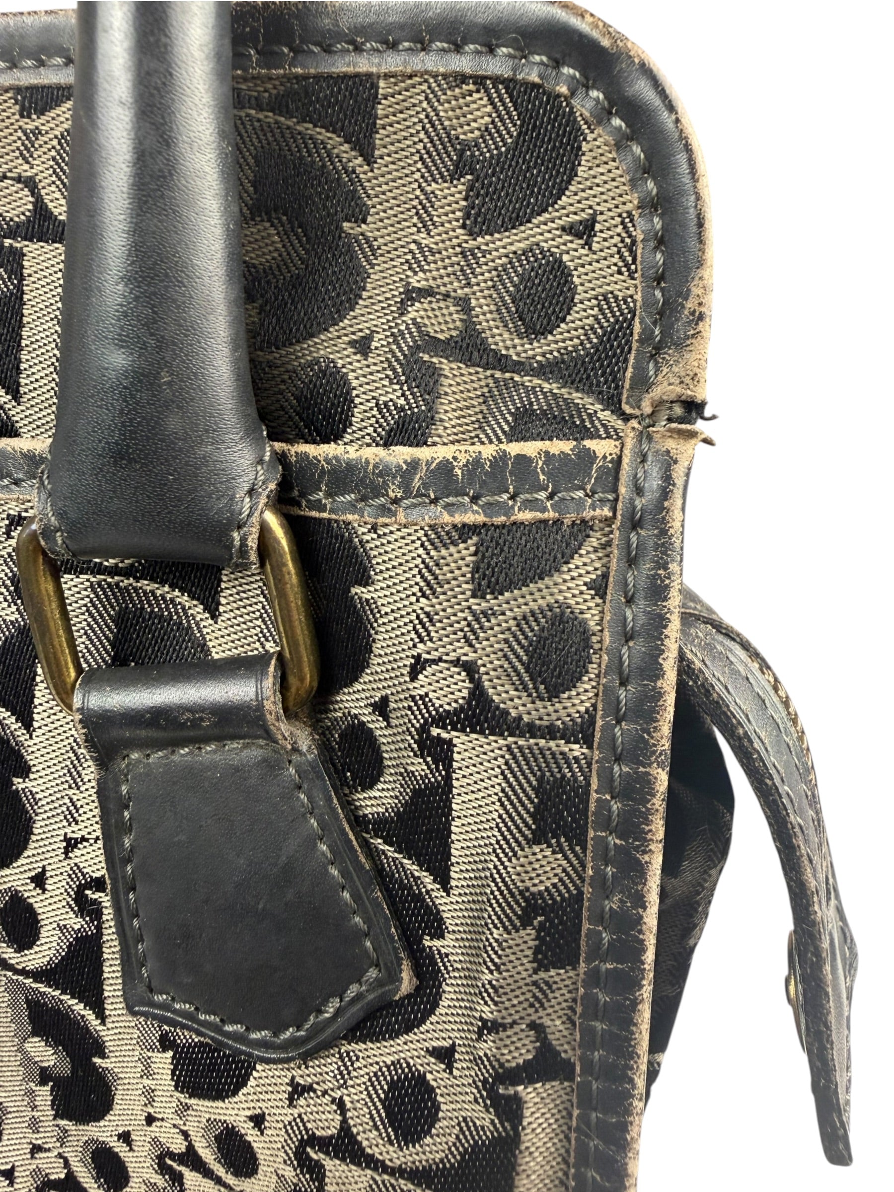 Christian Dior Black/Grey Trotter Handbag