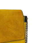 Chloé Suede/Calfskin Yellow Faye Shoulder Bag