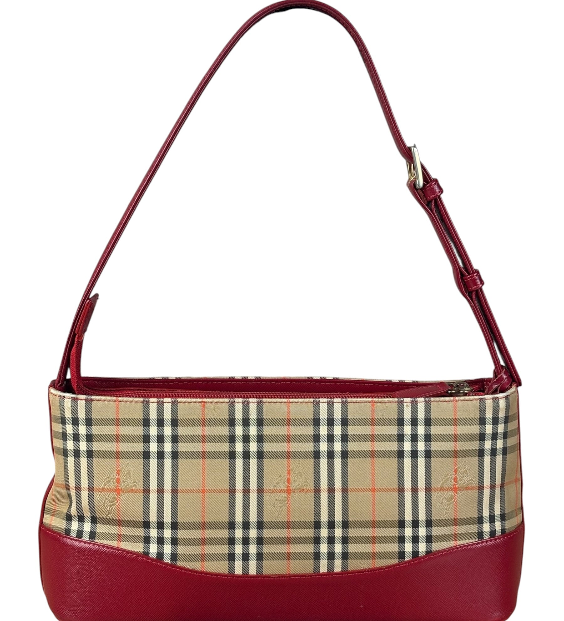 Burberry Brown/Beige House Haymarked Shoulder Bag