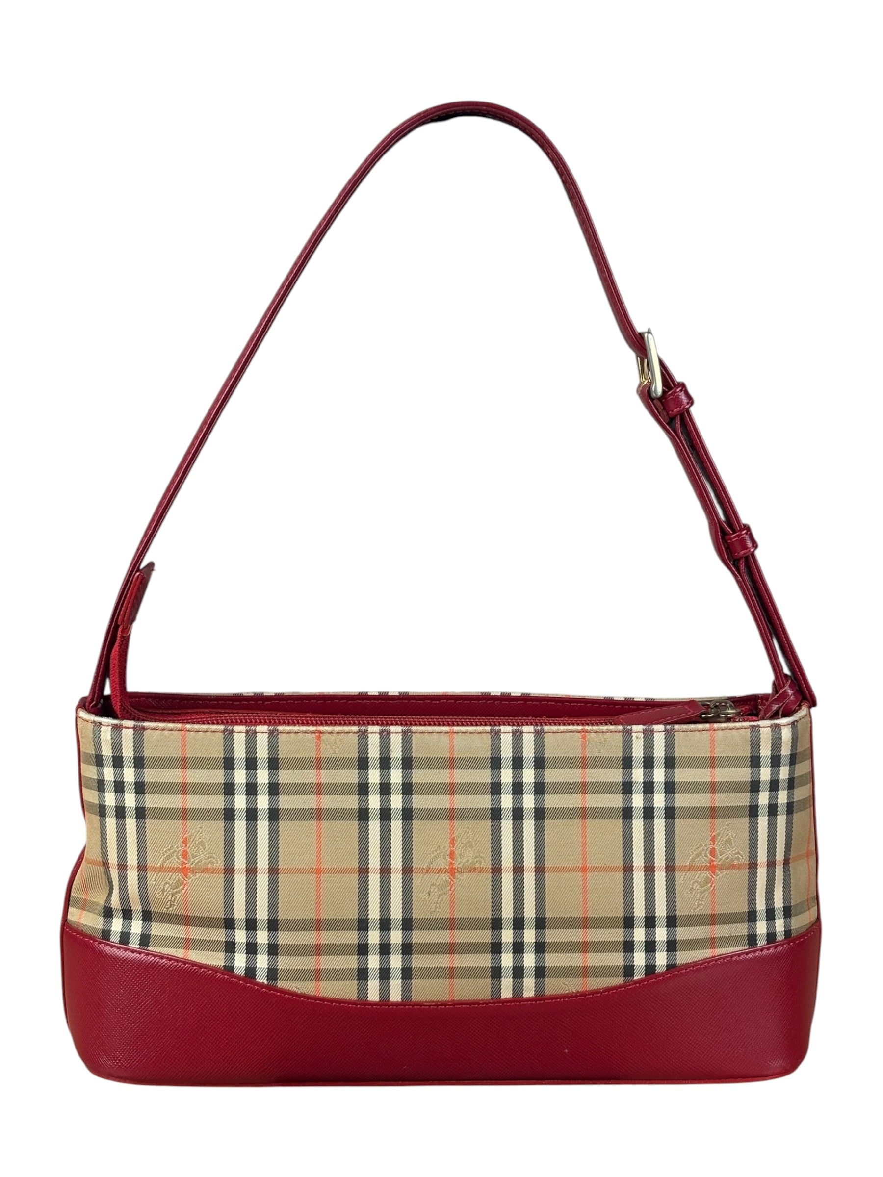 Burberry Brown/Beige House Haymarked Shoulder Bag