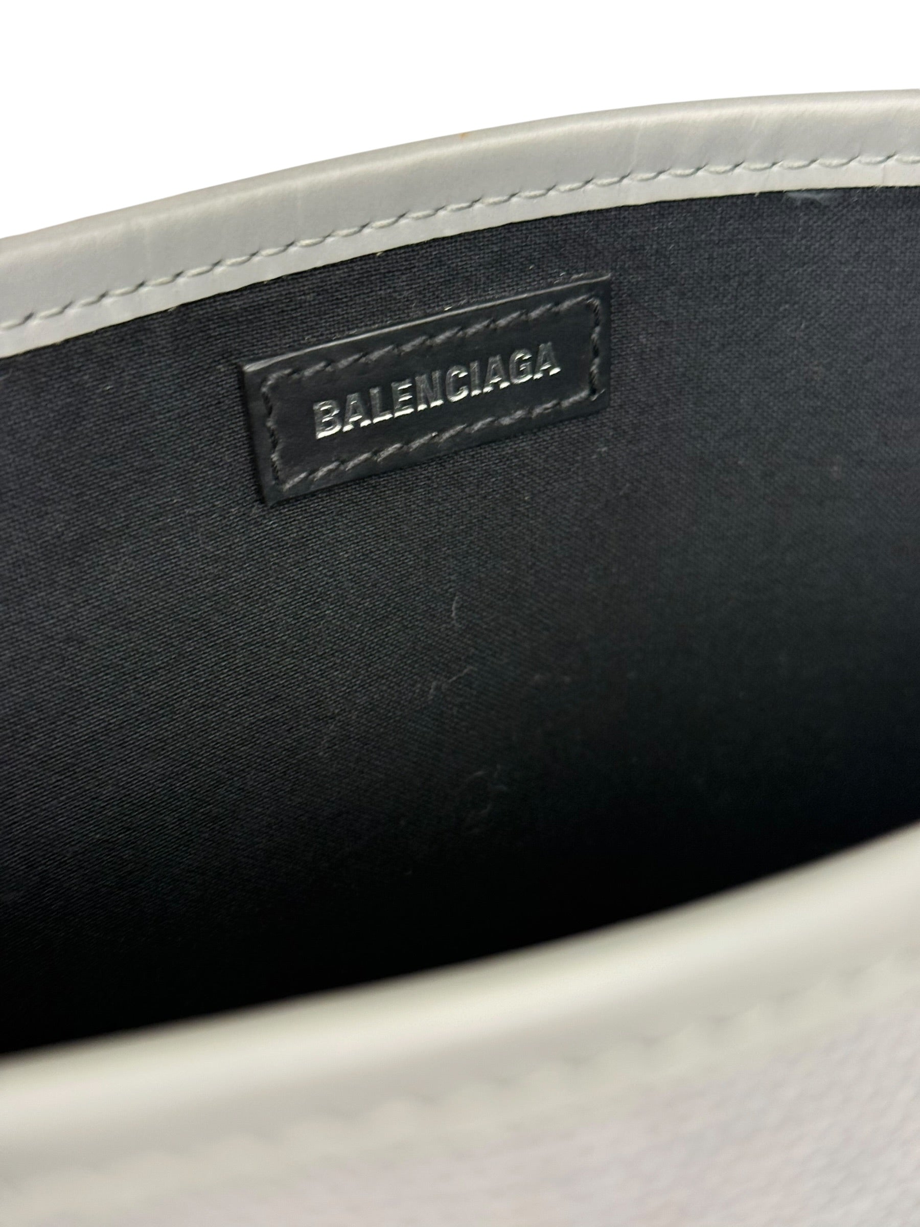 Balenciaga Grey Canvas/Leather Cabas Small 2Way Tote