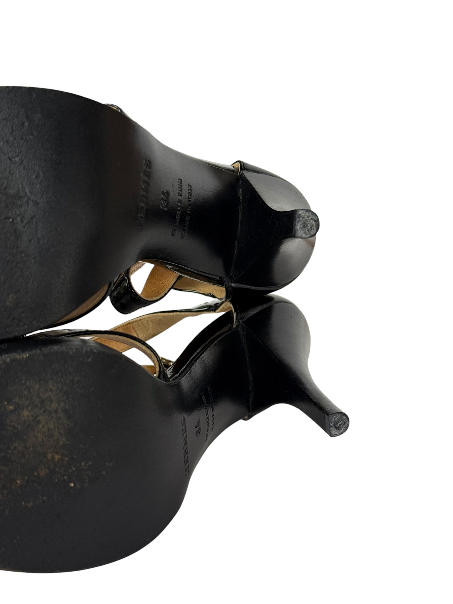 Hermes Sac Depeche Black Leather Heels