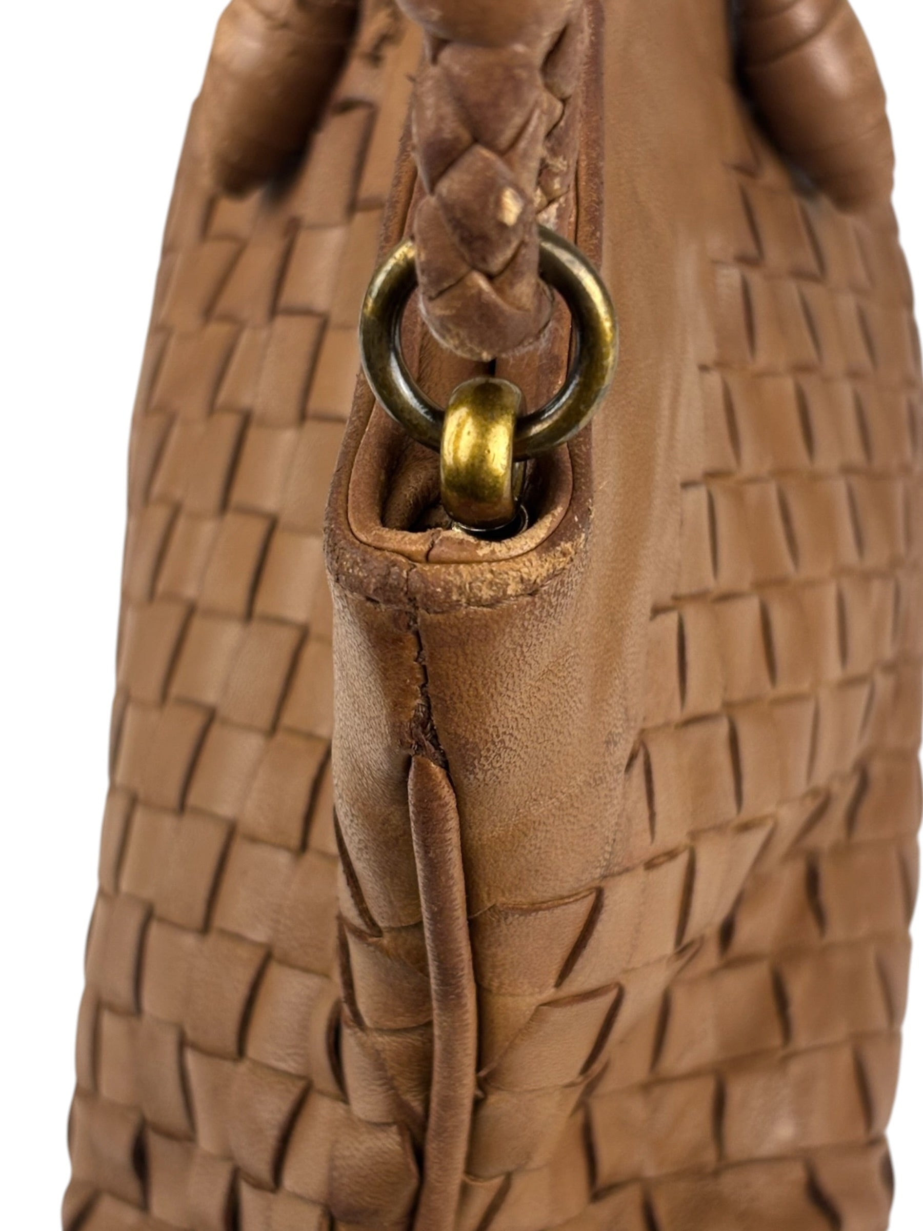Bottega Veneta Brown Woven Intrecciato Pochette