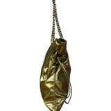 Chanel CC Green Metallic Patent Leather BonBon Chain Cinch Tote 2008