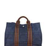 Hermes Vintage Large Navy Canvas Tote