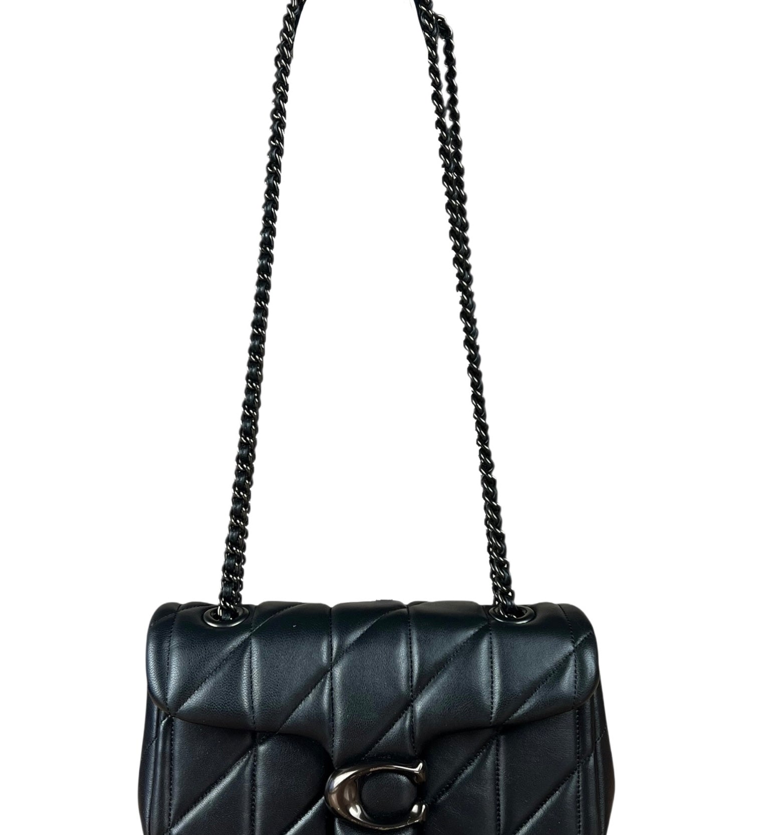 Coach Nappa Leather Black Tabby 18 Crossbody