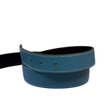 Hermes Blue/Black Leather Reversible H Belt
