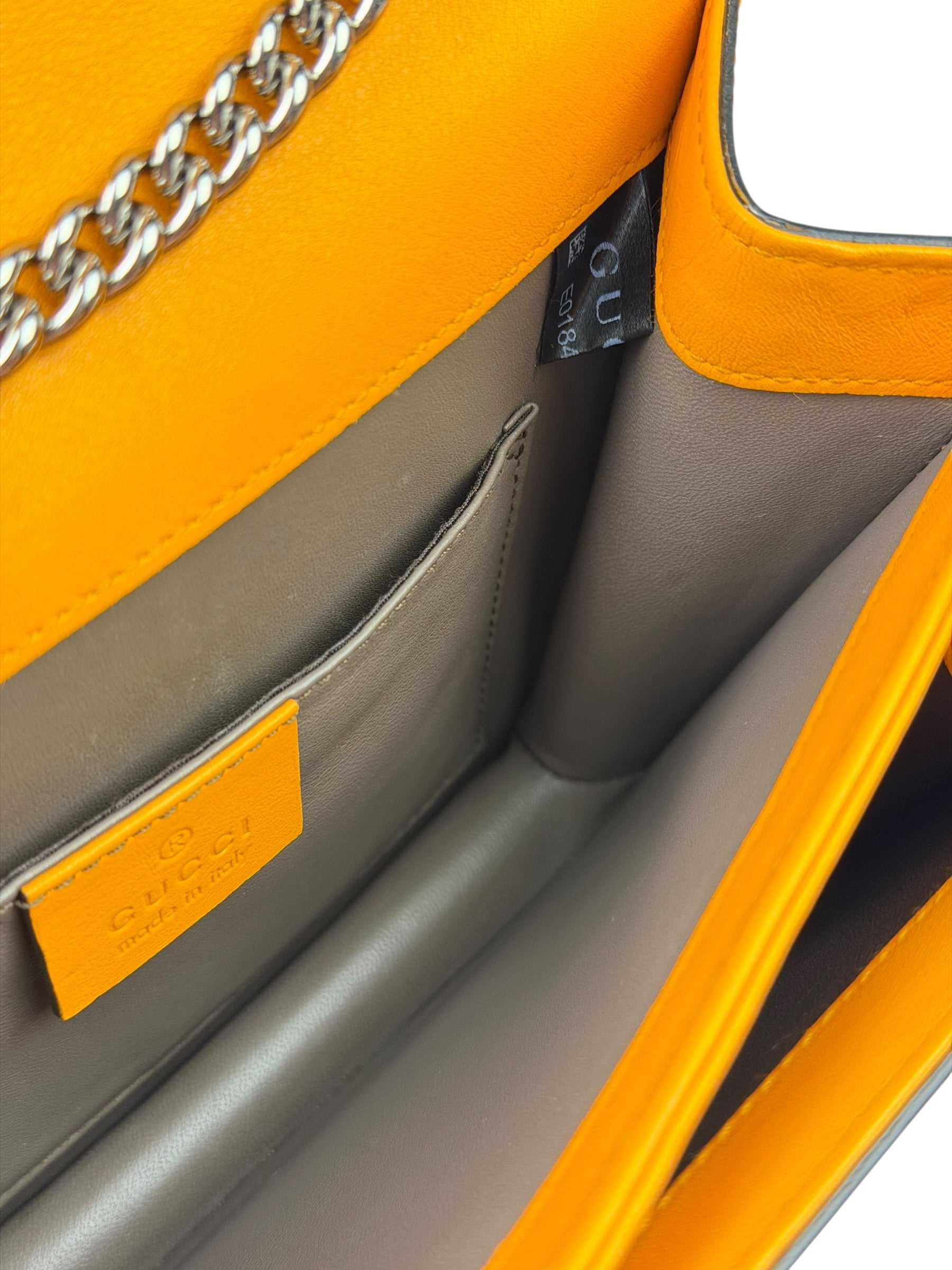 Gucci Orange GG Polished Leather Shoulder Bag