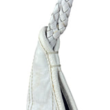 Celine Vintage White Leather Stitch Hobo Shoulder Bag