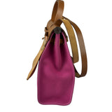 Hermes Pink/Brown Leather Trim Herbag Zip 31 Two-Way Bag