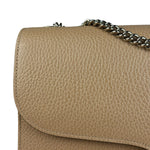 Gucci Beige Leather Medium GG Dollar Chain Shoulder Bag