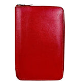Hermes Rouge Epsom Leather Vintage Organizer Wallet