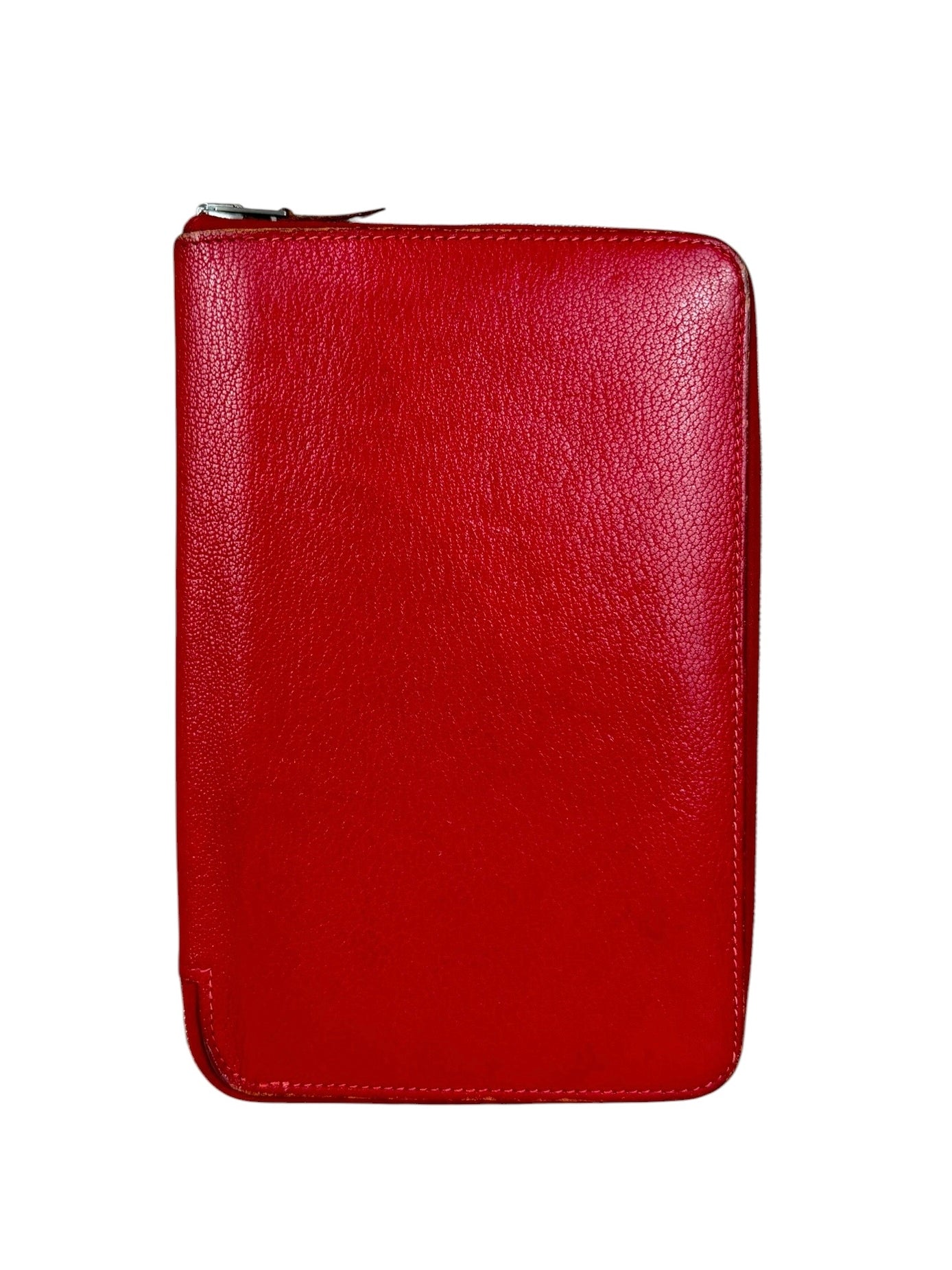 Hermes Rouge Epsom Leather Vintage Organizer Wallet