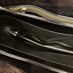 Gucci Black Patent Leather Chain Double G Shoulder Bag
