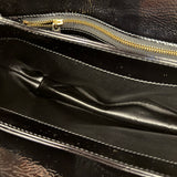 Gucci Black Patent Leather Chain Double G Shoulder Bag