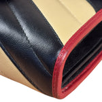 Gucci Stripped Multicolor Marmont Wallet on Chain