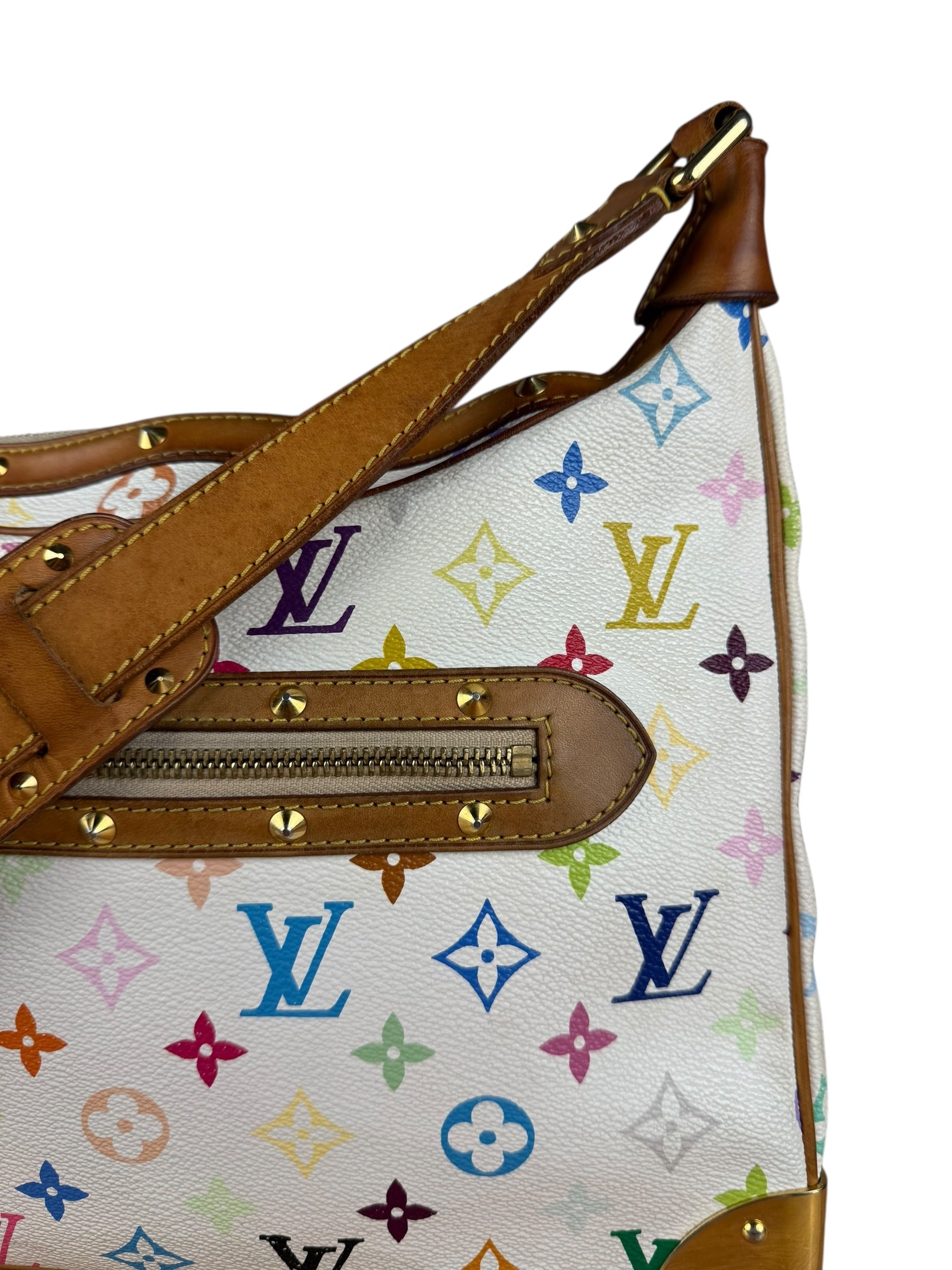 Louis Vuitton White Multi Murakami Boulogne Shoulder Bag