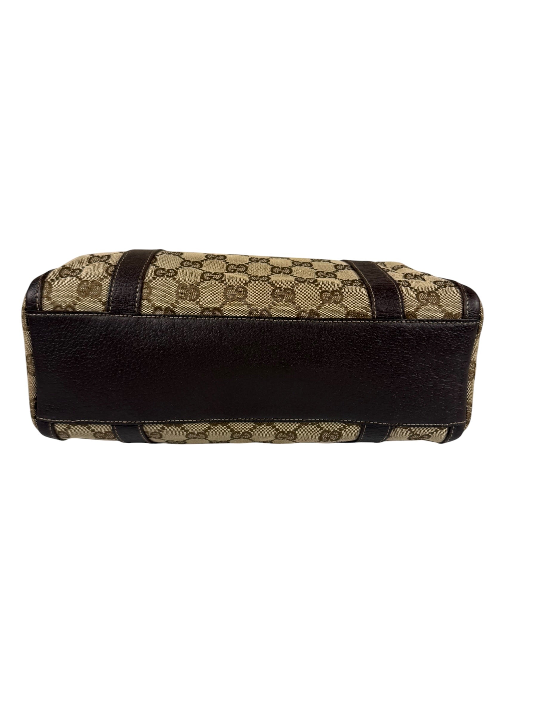 Gucci GG Canvas Top Handle Mini Boston Handbag