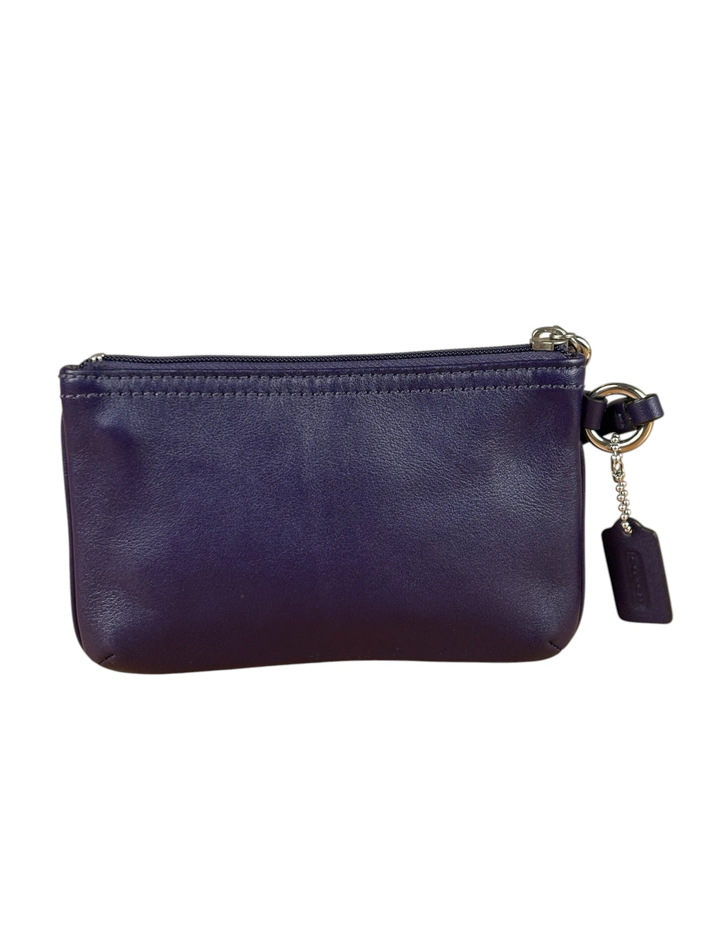 Coach Purple Smooth Leather Wristlet